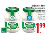 Bio-Speisequarkzubereitung Halbfettstufe von Andechser Natur im aktuellen EDEKA Prospekt für 1,99 €