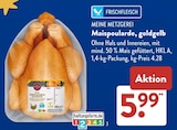 Poularde im ALDI SÜD Prospekt Maispoularde, goldgelb von Meine Metzgerei im aktuellen ALDI SÜD Prospekt für 5,99 €