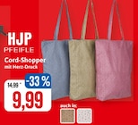 Cord-Shopper mit Herz-Druck Angebote von HJP Pfeifle bei Kaufhaus Stolz Cuxhaven für 9,99 €