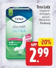Hygiene-Einlagen von Tena Lady für 2,99 € bei EDEKA im Angebot Hygiene-Einlagen von Tena Lady im aktuellen EDEKA Prospekt