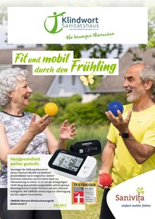 Klindwort Sanitätshaus & Orthopädietechnik GmbH & Co KG Prospekt Fit und mobil durch den Frühling mit  Seiten