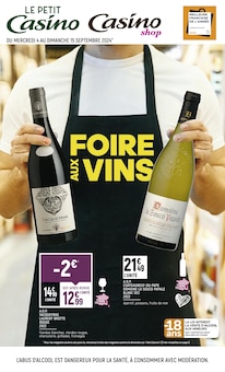 Prospectus Petit Casino à Saint-Georges-Lagricol, "Foire aux vins", 12 pages de promos valables du 04/09/2024 au 15/09/2024