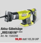 Akku-Säbelsäge "RRS1801M" im aktuellen toom Baumarkt Prospekt für 99,99 €