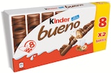 Barre chocolatée bueno chocolat au lait - KINDER en promo chez Intermarché Super Barre chocolatée bueno chocolat au lait - KINDER dans le catalogue Intermarché Super