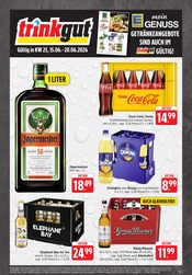 Trinkgut Supermarkt Prospekt der aktuellen Woche mit 2 Seiten, gültig von 15.06.2026 bis 20.06.2026, in Rangendingen und Umgebung Aktueller Trinkgut Supermarkt Prospekt in Rangendingen und Umgebung, "Aktuelle Angebote" mit 2 Seiten, 15.06.2026 - 20.06.2026
