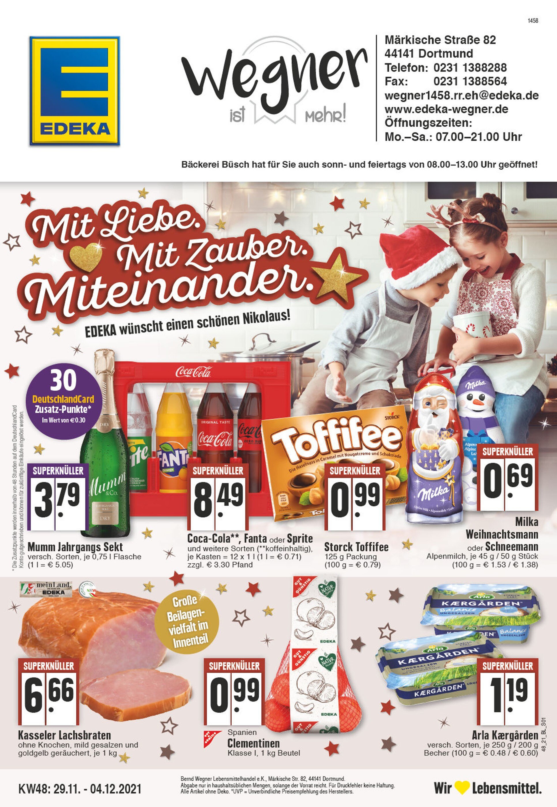 EDEKA Prospekt für Dortmund mit 24 Seiten EDEKA Prospekt für Dortmund: "Aktuelle Angebote", 24 Seiten, 29.11.2021 - 04.12.2021