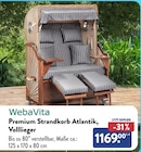 Premium Strandkorb Atlantik, Volllieger von WebaVita für 1.169,00 € bei ALDI Nord im Angebot Premium Strandkorb Atlantik, Volllieger von WebaVita im aktuellen ALDI Nord Prospekt
