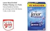 Aktuelle Lenor Angebote bei GLOBUS in Ludwigshafen (Rhein) Aktuelles Waschmittel Pulver Angebot bei GLOBUS in Ludwigshafen (Rhein) ab 9,99 €