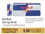 Energy Drink Angebote von Red Bull bei Metro Offenburg für 11,85 €