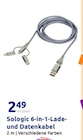 6-in-1-Lade- und Datenkabel von Sologic für 2,49 € bei Action im Angebot 6-in-1-Lade- und Datenkabel von Sologic im aktuellen Action Prospekt