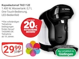 Kapselautomat TAS112E von Bosch für 29,99 € bei GLOBUS im Angebot Kapselautomat TAS112E von Bosch im aktuellen GLOBUS Prospekt
