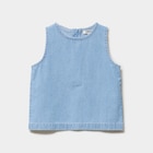 Blouse en jean sans manches coton denim triple stone fille dans le catalogue La Halle