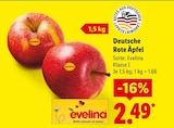 Deutsche Rote Äpfel im Angebot bei Lidl in Hennef Deutsche Rote Äpfel Angebote von Evelina bei Lidl Hennef für 2,49 €