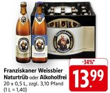 Weissbier Naturtrüb Angebote von Franziskaner bei E center Freiburg für 13,99 €