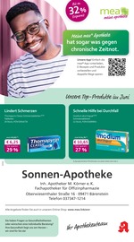 mea - meine apotheke Apotheke Prospekt der aktuellen Woche mit 4 Seiten, gültig von 01.06.2025 bis 30.06.2025, in Bärenstein und Umgebung Aktueller mea - meine apotheke Apotheke Prospekt in Bärenstein und Umgebung, "Unsere Juni-Angebote" mit 4 Seiten, 01.06.2025 - 30.06.2025