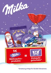 Milka im Milka Prospekt in Monheim Aktueller Milka Prospekt mit Milka, "Einkaufsgutschein gewinnen", Seite 1