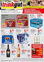 Trinkgut Prospekt für Jetzendorf mit 4 Seiten Trinkgut Prospekt "Größter Getränkemarkt in Petershausen" für Jetzendorf, 4 Seiten, 23.06.2025 - 28.06.2025