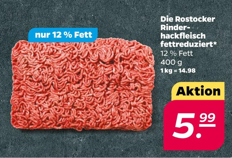 Die Rostocker Rinderhackfleisch fettreduziert