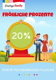 Ernstings family Prospekt für Lüneburg mit 1 Seite Ernstings family Prospekt für Lüneburg: FRÖHLICHE PROZENTE, 1 Seite, 22.06.2022 - 24.06.2022
