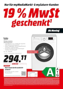 Waschmaschine im aktuellen MediaMarkt Saturn Prospekt (Münster) Waschmaschine im MediaMarkt Saturn Prospekt "19 % MwSt geschenkt" mit 22 Seiten (Münster)