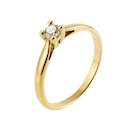 Bague solitaire en or jaune diamant4 griffes à 582,00 € dans le catalogue E.Leclerc