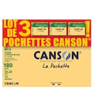 Lot de 3 pochettes de 12 feuilles de papier dessin - CANSON dans le catalogue Carrefour