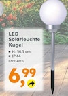 LED Solarleuchte Kugel im aktuellen Globus-Baumarkt Prospekt