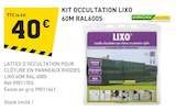 Kit Occultation LIXO 60M RAL6005 à Tout Faire dans Dingé