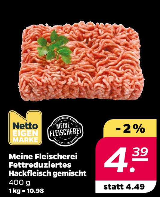 Meine Fleischerei Fettreduziertes Hackfleisch gemischt