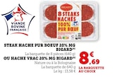 U Express Brax - Promo Steak haché pur boeuf 20% MG Promo Steak haché pur boeuf 20% MG à 8,69 € dans le catalogue U Express à Brax