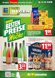 EDEKA Prospekt für Gremsdorf mit 12 Seiten EDEKA Prospekt für Gremsdorf: "Wir lieben Lebensmittel!", 12 Seiten, 09.03.2026 - 21.03.2026