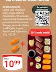 Aktuelles Spezial Lachs- und Thunfisch-Nigiri Angebot bei GLOBUS in Rostock ab 10,99 €