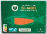 Saumon fume islande fume au bois de hetre - U en promo chez Hyper U Issy-les-Moulineaux à 5,13 €