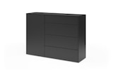 Kommode 131 Riverside, schwarz, inkl. Softclose Funktion Angebote von set one by Musterring bei HARDECK Osnabrück für 449,00 €