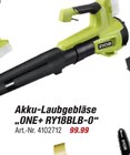 Akku-Laubgebläse ONE+ RY18BLB-0 Angebote von Ryobi bei toom Baumarkt Freiburg für 99,99 €