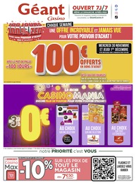Catalogue Géant Casino avec 64 pages de promos Prospectus Géant Casino, "100 jours 100% zen", pages, 28/11/2022 - 11/12/2022