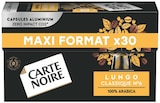 Le 2ème à -60% sur la gamme de capsules x 30 Carte Noire hors l'Iconique - Carte Noire - Supermarchés Match à Raismes Le 2ème à -60% sur la gamme de capsules x 30 Carte Noire hors l'Iconique - Carte Noire en promo chez Supermarchés Match Raismes