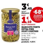 Promo HARICOTS VERTS EXTRA FINS à 1,10 € dans le catalogue Super U à La Petite-Boissière