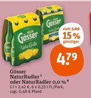 NaturRadler oder NaturRadler 0,0 % Angebote von Gösser bei tegut München für 4,79 €