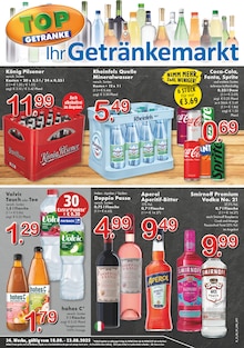 Volvic im TOP Getränke Prospekt "Aktuelle Angebote" mit 4 Seiten (Krefeld)