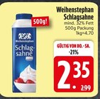 Schlagsahne im EDEKA Prospekt Schlagsahne von Weihenstephan im aktuellen EDEKA Prospekt für 2,35 €