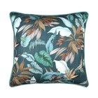 Tissu toile 100% coton imprimé feuillage exotique bleu 160 cm en promo chez Décor Discount Tissu toile 100% coton imprimé feuillage exotique bleu 160 cm dans le catalogue Décor Discount