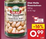 Weiße Riesenbohnen im Netto Marken-Discount Prospekt Weiße Riesenbohnen von Dilek im aktuellen Netto Marken-Discount Prospekt für 0,99 €