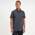 Chemise manches courtes coton bleu marine homme à 9,99 € dans le catalogue La Halle