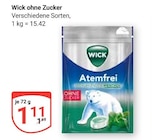 Atemfrei ohne Zucker Angebote von Wick bei GLOBUS Kerpen für 1,11 €