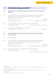 Eis im Postbank Prospekt "Preis- und Leistungsverzeichnis" mit 48 Seiten (Mannheim)