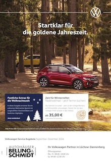 Volkswagen Dannenberg Prospekt der aktuellen Woche, gültig von 01.09.2026 bis 31.12.2026 Aktueller Volkswagen Dannenberg Prospekt "Herbst im Kopf. Sicherheit im Auto." mit 1 Seite