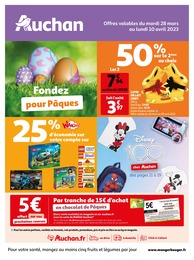 Prospectus Auchan Hypermarché, "Fondez pour Pâques",  pages, 28/03/2023 - 10/04/2023