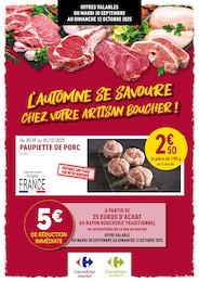 Prospectus Rayon Boucherie Carrefour à Saône, "L'AUTOMNE SE SAVOURE CHEZ VOTRE ARTISAN BOUCHER !", 7 pages, 30/09/2025 - 12/10/2025