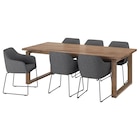 Tisch und 6 Stühle Eichenfurnier braun las./Gunnared dunkelgrau schwarz Angebote von MÖRBYLÅNGA / TOSSBERG bei IKEA Lemgo für 1.278,94 €